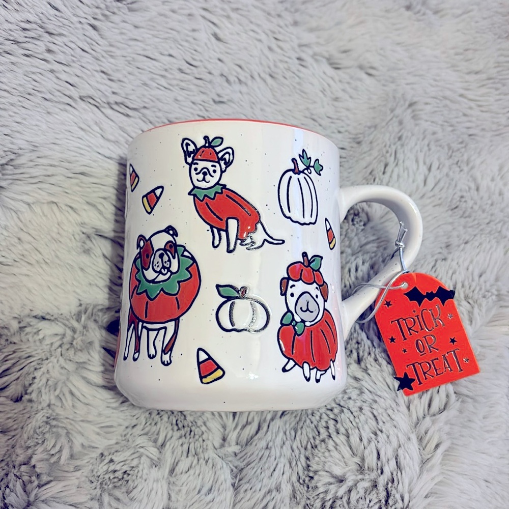 Halloween Dogs Wearing Costumes Stoneware Mug Clementine New